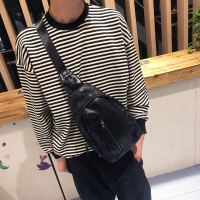 欧美男士胸包新款时尚单肩包斜跨包磨砂小背包潮流个性包潮男小包