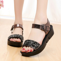 新款女童中大童凉鞋厚底10初中学生12平底11夏季15岁13女孩鞋子16