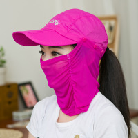 太阳帽女防晒可折叠速干鸭舌帽子女夏天户外骑车遮脸春季遮阳帽女