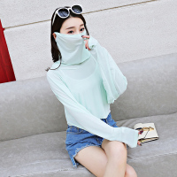 夏季女披肩口罩一体骑车开车遮阳衫海边沙滩