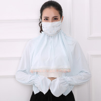夏季披肩口罩一体冰丝骑行披肩百搭开车遮阳薄款