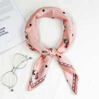 2018新款小方巾丝巾女夏季韩版领巾百搭纱巾围巾复古薄款长款