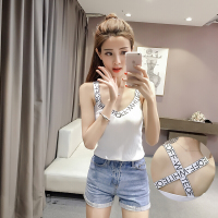 吊带背心背心吊带棉纯色甜美拼接单件2018年夏季修身吊带粉红色粉红色均码