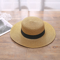 新款金丝小蜜蜂草帽女士夏天平防晒大沿帽子可折叠沙滩帽