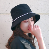 韩版渔夫帽女春夏字母出游遮阳盆帽男女学生休闲百搭可折叠遮阳帽