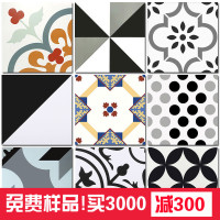小花砖厨房卫生间走廊欧式阳台庭院地砖花片服装店300仿古小瓷砖壹德壹