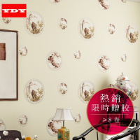 简约现代中式壁纸时尚国画环保无纺布墙纸客厅 餐厅 茶室玄关背景壹德壹