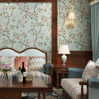 美式乡村复古怀旧无纺布墙纸3d立体客厅卧室沙背景墙田园壁纸壹德壹