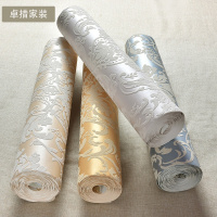 欧式大马士革立体精压撒金3d加厚无纺布墙纸客厅卧室房间书房壁纸壹德壹