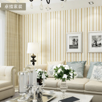 3d精压立体卧室无纺布墙纸 电视背景墙壁纸客厅现代条纹纯色欧式壹德壹
