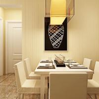 现代简约竖条纹植绒墙纸 素色纯色无纺布 卧室客厅电视背景墙壹德壹