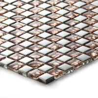 小颗粒水晶玻璃 马赛克 金属电镀拼图金色镜面玄关背景鞋柜墙贴壹德壹