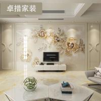 瓷砖背景墙 沙客厅电视背景墙现代简约大理石纹影视墙珍珠壹德壹
