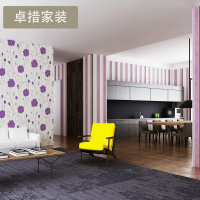 韩式田园清新AB搭配条纹无纺布壁纸客厅卧室女生婚房电视背景墙纸壹德壹