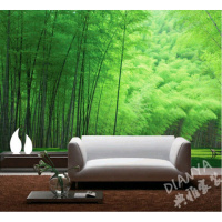 3D高清竹林绿色养眼清新野花山坡墙纸沙客厅壁画电视背景墙壁纸壹德壹