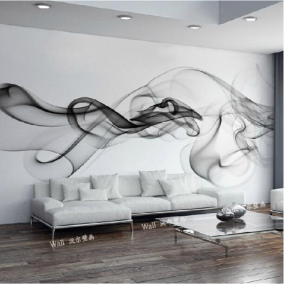 大型壁画卧室影视墙电视背景墙纸客厅沙无缝墙布个性抽象云烟雾壹德壹