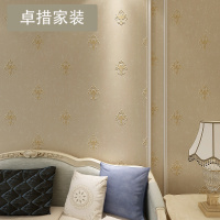 欧式卧室墙纸 简约欧式客厅满铺壁纸小马士革深压纹立体墙纸 U961壹德壹
