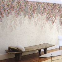 复古垂花墙纸 手绘怀旧影视墙壁纸 简约电视背景墙纸 大型壁画壹德壹