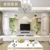 瓷砖背景墙 客厅背景墙 电视沙影视墙 微晶雕刻石纹背景 丛生壹德壹