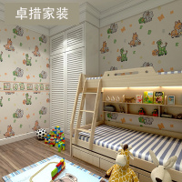 防水环保儿童房墙纸女孩男孩加厚耐用泡壁纸卧室ab版腰线鹿大象壹德壹