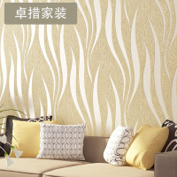 加厚卧室客厅电视背景墙壁纸曲线波浪鹿皮绒无纺布墙纸3d立体浮雕壹德壹
