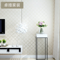 简约现代纯色素色无纺布墙纸时尚格子卧室客厅满铺电视背景墙壁纸壹德壹