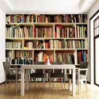 办公室KTV酒店电视墙背景 墙纸壁纸 立体 复古书架 个性抽象壹德壹