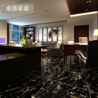 黑金花全抛釉瓷砖800X800客厅地砖大理石防滑耐磨地板砖槛石砖壹德壹