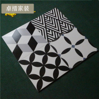 黑白仿拼花砖佛山瓷砖300X300厨房卫生间地砖阳台防滑耐磨地板砖壹德壹