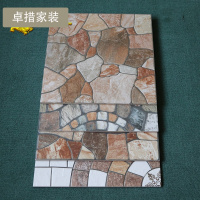 仿古瓷砖400X400室外走廊鹅卵石拼花地砖厨卫阳台防滑耐磨地板砖壹德壹