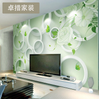 定制 电视背景墙壁纸 客厅3D立体大型壁画无纺布花 现代简约墙纸壹德壹