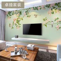 定制 电视背景墙纸 无缝大型壁画现代中式客厅3d无纺布壁纸布 手壹德壹