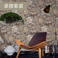 复古3d立体文化砖头砖纹墙纸无纺布工业风砖块壁纸咖啡厅餐厅饭店壹德壹