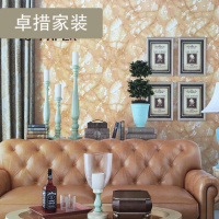 大理石壁纸中式复古仿石头砖块立体防水墙纸美容院餐厅饭店背景3D壹德壹