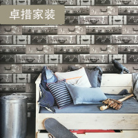 3D个性壁纸复古怀旧立体防水中式墙纸餐厅咖啡厅书房酒吧背景新品壹德壹