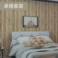 3D仿古木地板墙纸 中式复古木纹古典立体壁纸餐厅办公室饭店背景壹德壹