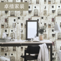个性墙纸中式复古做旧立体古典壁纸餐厅酒吧饭店咖啡室背景墙铺3D壹德壹