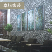3d个性墙纸仿真马赛克砖纹砖块立体壁纸酒吧理室服装店女装背景壹德壹