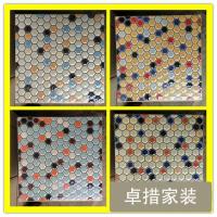 佛山彩色六角砖抛晶砖电光釉面300卫生间墙面砖阳台背景墙瓷砖壹德壹
