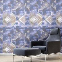 几何抽象叠影菱形个性化墙纸 现代客厅KTV过道酒吧包厢背景墙壹德壹