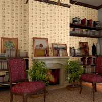 新中式文字书法花瓶陶罐墙纸棋牌室茶馆客厅餐厅饭店包厢背景壹德壹