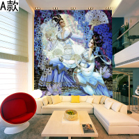 大型定制壁画吊顶壁纸客厅卧室餐厅天花板墙纸3D立体简约民族文化壹德壹