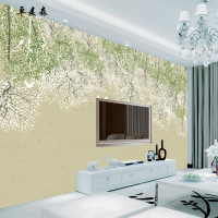 欧式3d无缝墙纸大型壁画客厅电视背景墙壁纸无纺布墙布田园花卉壹德壹