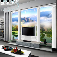 大型壁画客厅沙卧室电视背景墙壁纸墙纸3D立体温馨简约罗马柱子壹德壹