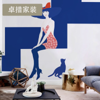 现代简约墙纸墙布客厅电视背景墙壁纸玄关衣帽间定制壁画无缝壹德壹