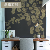 新中式墙纸壁画现代中式卧室壁纸定制无缝无纺布墙布餐厅客厅壹德壹