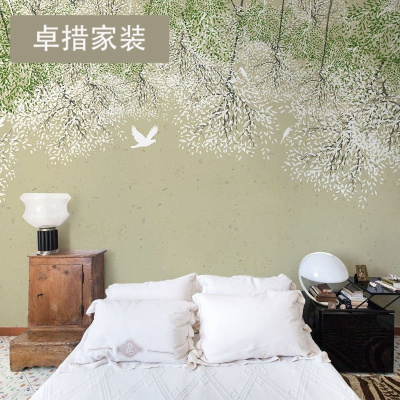 田园创意婚房墙纸客厅卧室电视背景墙个性艺术壁纸定制壁画壹德壹