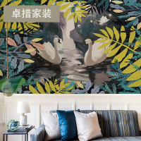 北欧风格壁纸艺术墙纸定制无缝墙布卧客厅电视背景墙壁画壁布壹德壹
