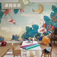 日式餐厅个性壁纸无纺布浮世绘艺术墙纸墙画背景墙定制壁画壹德壹