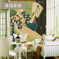 美式复古墙纸无纺布艺术壁纸定制无缝墙布电视背景墙玄关壁画壹德壹